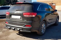 Kia Sorento II XM 2009-2014 Barra Trasera AK015 Negra (Acero Inoxidable) foto 2