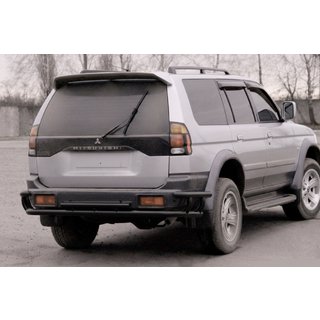 Protector Trasero AK005-2 Negro (Acero Inoxidable) Mitsubishi Pajero Sport 1996-2007 foto 1