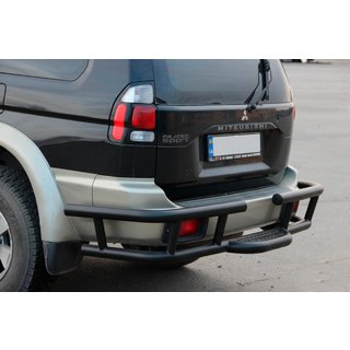 Protector Trasero AK-Special Black (Acero Inoxidable) Mitsubishi Pajero Sport 1996-2007 foto 1