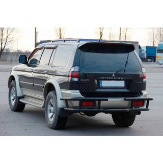 Protector Trasero AK-Special Black (Acero Inoxidable) Mitsubishi Pajero Sport 1996-2007 foto 2