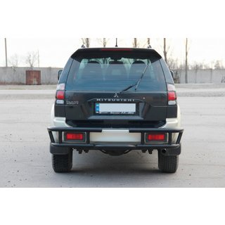 Protector Trasero AK-Special Black (Acero Inoxidable) Mitsubishi Pajero Sport 1996-2007 foto 4
