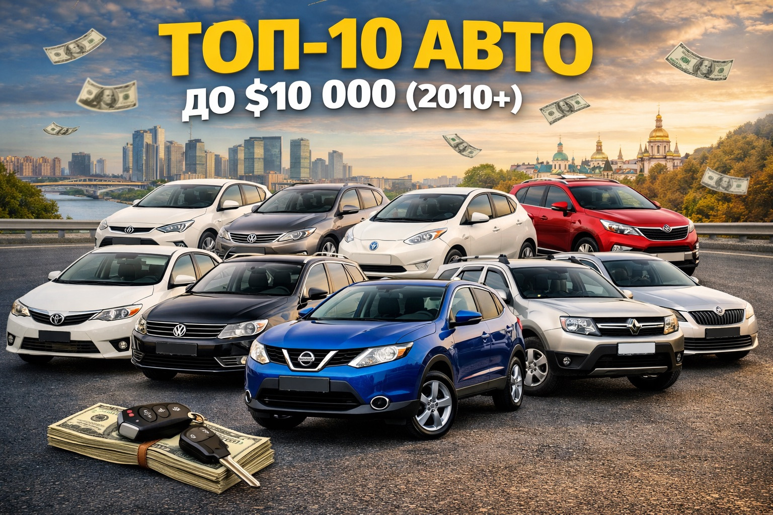 Top 10 coches usados por menos de 10.000 $ en Ucrania y Europa