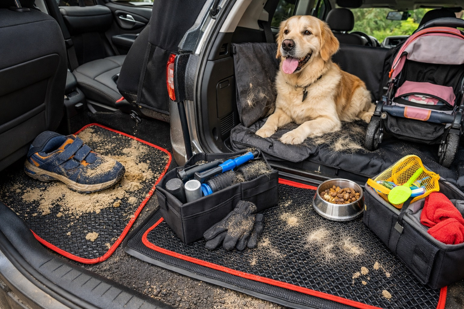 Niños, perro, viajes diarios: cómo proteger el interior del coche de la arena y el pelo – las mejores soluciones con alfombrillas EVA Nº1