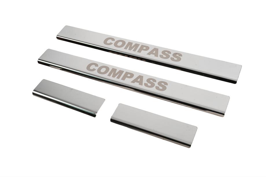Jeep Compass 2016- Embellecedores de estriberas Carmos (4pcs, acero inoxidable) Foto 2