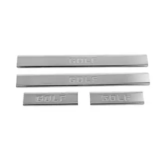 Protector de umbral de puerta de acero inoxidable Carmos (4 uds) Volkswagen Golf 7/E-Golf 2012-2020 foto 1