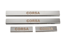 Opel Corsa E 2015-2019 Protector de umbral Carmos (4 uds, acero inoxidable) foto 1