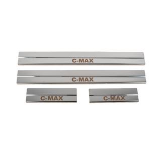 Cubiertas de umbral de puerta (4 uds, acero inoxidable)