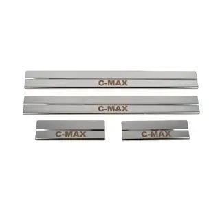 Cubiertas de umbral de puerta (4 uds, acero inoxidable)