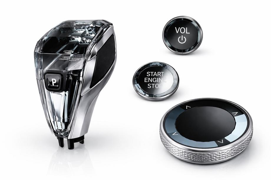 BMW X7 G07 2019- Juego de elementos de cristal interior (selector de cambio automático + botones) Image