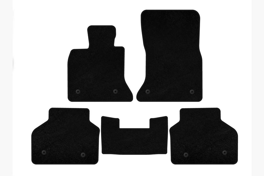 BMW 5 Series F07 2009–2017 Alfombrillas de moqueta Deluxe (Negro) Image