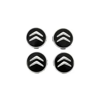 Tapas centrales para llantas 60/56 mm (Negro con cromo, 4 uds.)