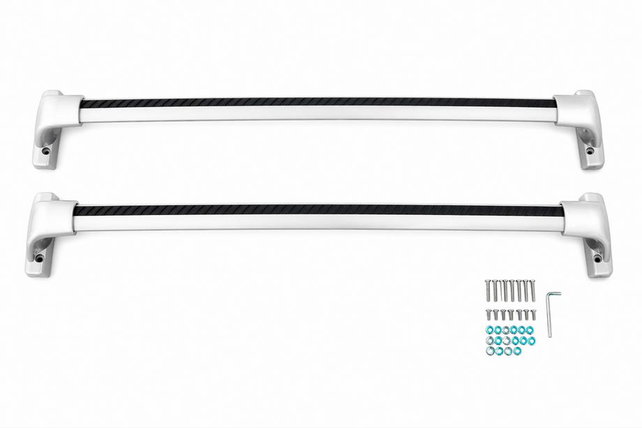 Infiniti QX60 2022- Barras transversales de baca para rieles de techo OEM (2 uds) Gris Foto 4