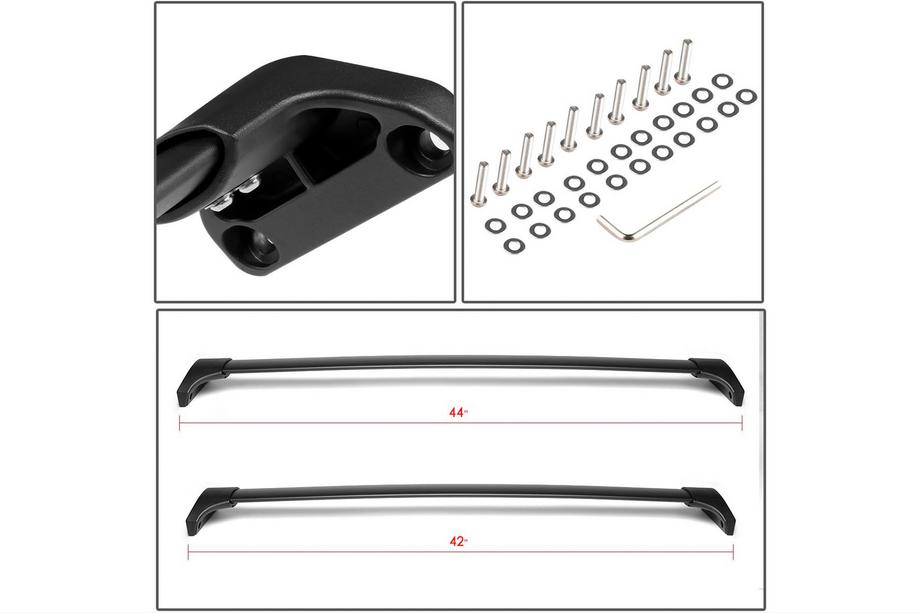 Acura MDX 2013-2020 Barras transversales de techo para raíles integrados OEM (2 uds) Foto 13