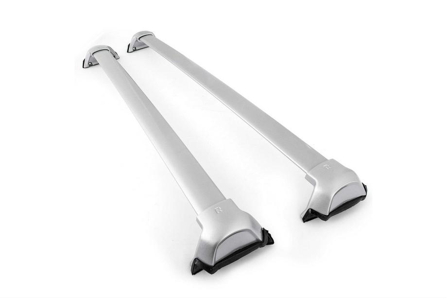 Honda CRV 2012-2016 Barras de techo (barras transversales) para raíles integrados OEM (aluminio) Gris Foto 12
