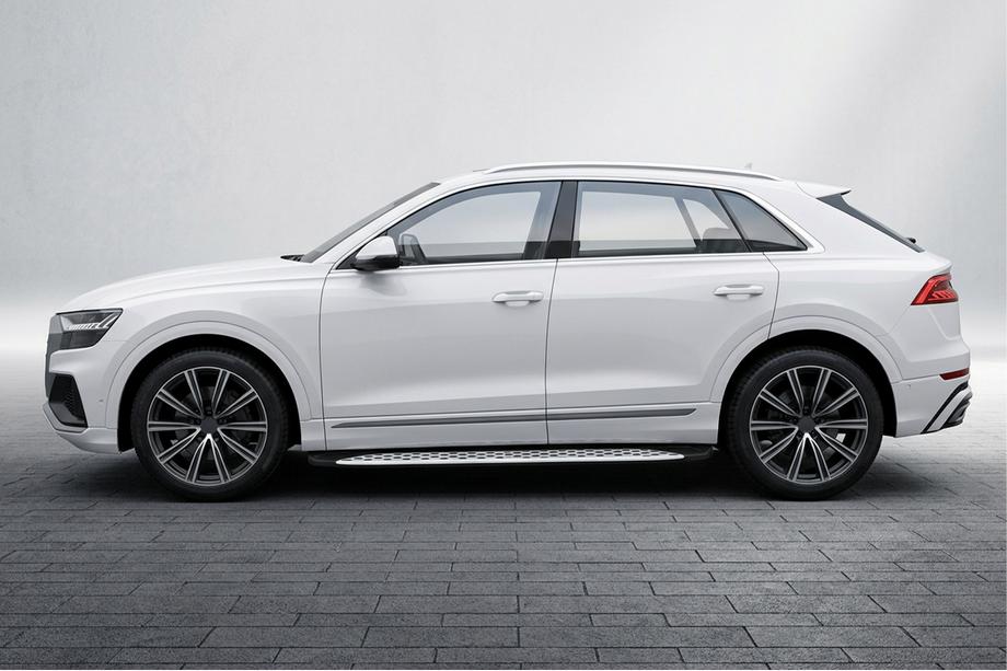 Audi Q8 2018- Estribos Laterales Shining V1 (2 uds., Aluminio) Image