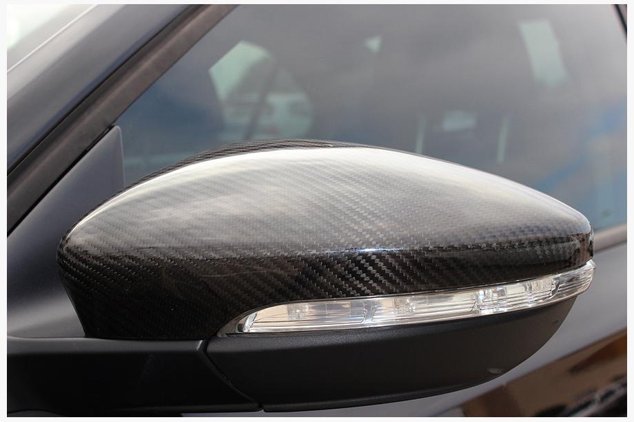 Volkswagen Passat B7 2012-2015 Cubiertas de Espejos (2 uds, Fibra de Carbono Real, para EU) Foto 7