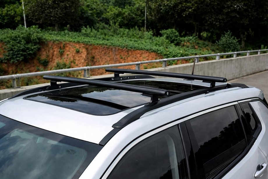 Jeep Compass 2006-2016 Barras transversales de techo para raíles integrados OEM (2011-2016, 2 uds) Foto 1