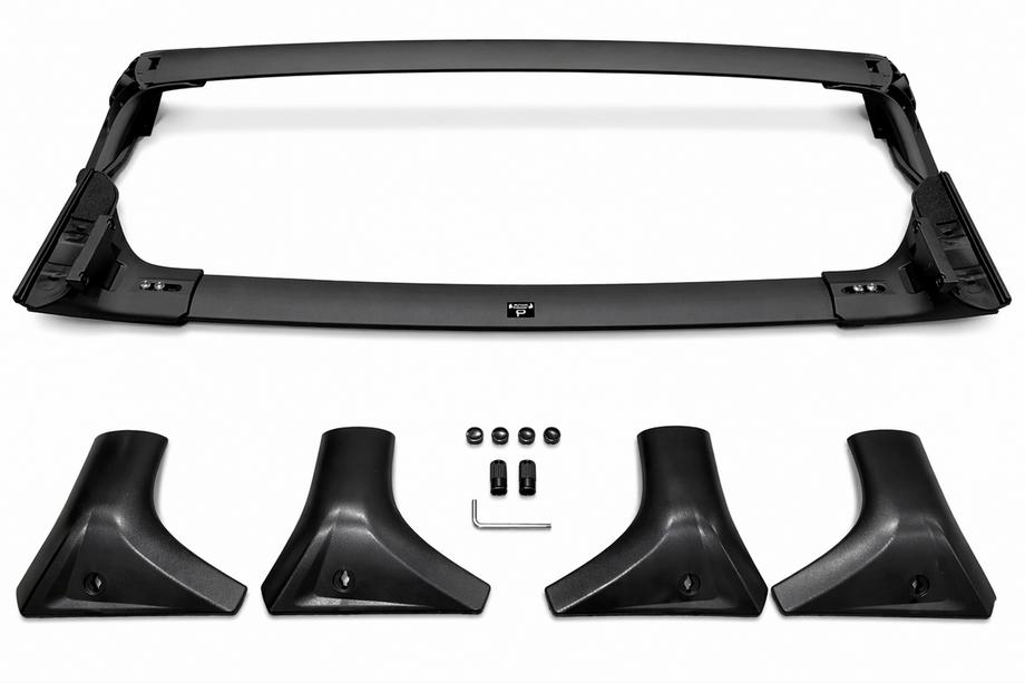 Lexus NX 2014-2021 Barras transversales de techo para raíles integrados OEM (2016-2021, 2 uds) Negro Foto 3