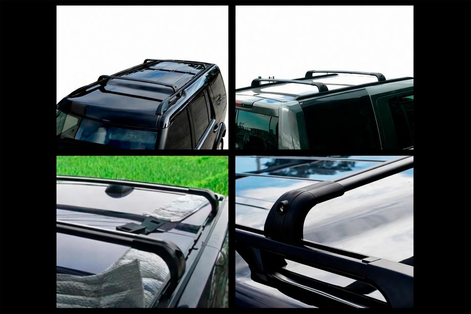Land Rover Discovery IV 2009-2017 Barras transversales de techo para raíles integrados OEM (2 uds) Gris Foto 4