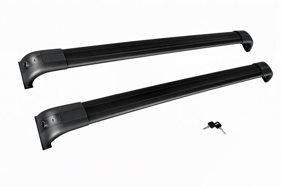 Land Rover Discovery IV 2009-2017 Barras transversales de techo para raíles integrados OEM (2 uds) Gris Foto 11
