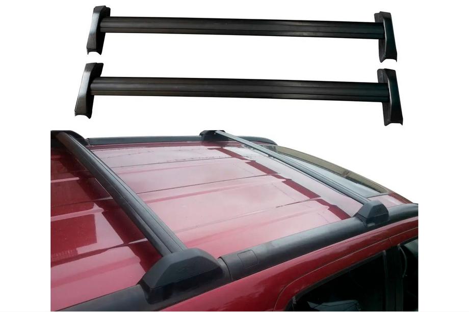 Honda CRV 2001-2006 Barras transversales OEM para puntos de fijación de fábrica, con cerradura (2 uds.) Foto 3