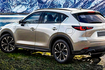 Mazda CX-5 2017–2025 Barras longitudinales de techo integradas OEM (2 uds) foto 9