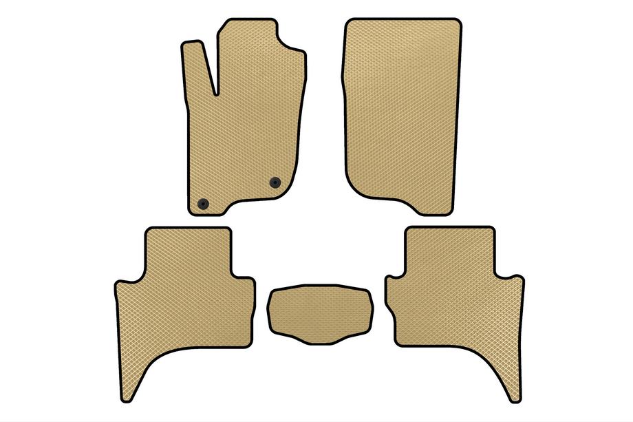 Mitsubishi L200 2015-2024 Alfombrillas EVA (batalla corta, Beige) Image