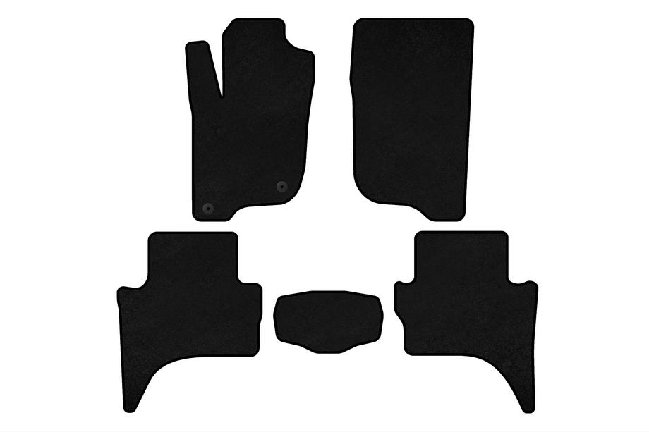 Mitsubishi L200 2015-2024 Alfombrillas textiles Premium (Short base, negras) Image