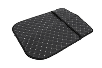 Organizador para respaldo de asiento en terciopelo (1 ud., negro con costura gris) foto 3
