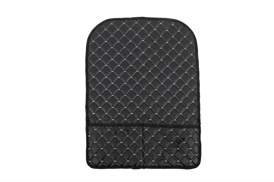 Organizador para respaldo de asiento en terciopelo (1 ud., negro con costura gris) Image