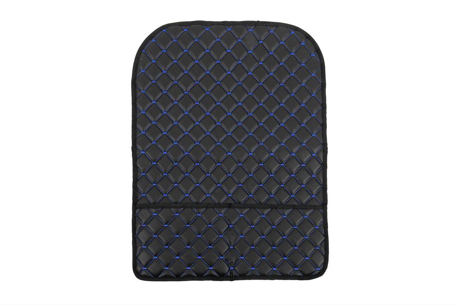 Organizador para respaldo de asiento de terciopelo (1 ud., Negro con costura azul) Foto 1