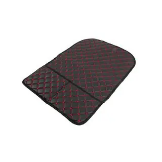 Organizador para respaldo de asiento de terciopelo (1 ud., Negro con costura roja) foto 2