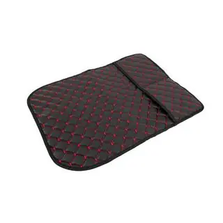 Organizador para respaldo de asiento de terciopelo (1 ud., Negro con costura roja) foto 3