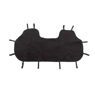Fundas para asientos traseros de velour (juego, Negro con costura roja) foto 2