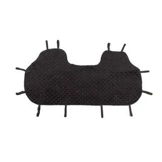 Fundas para asientos traseros de velour (juego, Negro con costura roja) foto 2