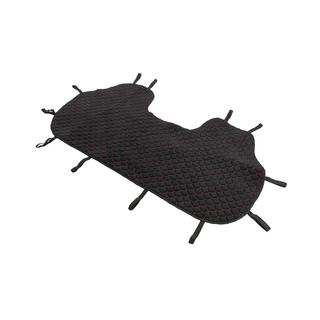 Fundas para asientos traseros de velour (juego, Negro con costura roja) foto 3