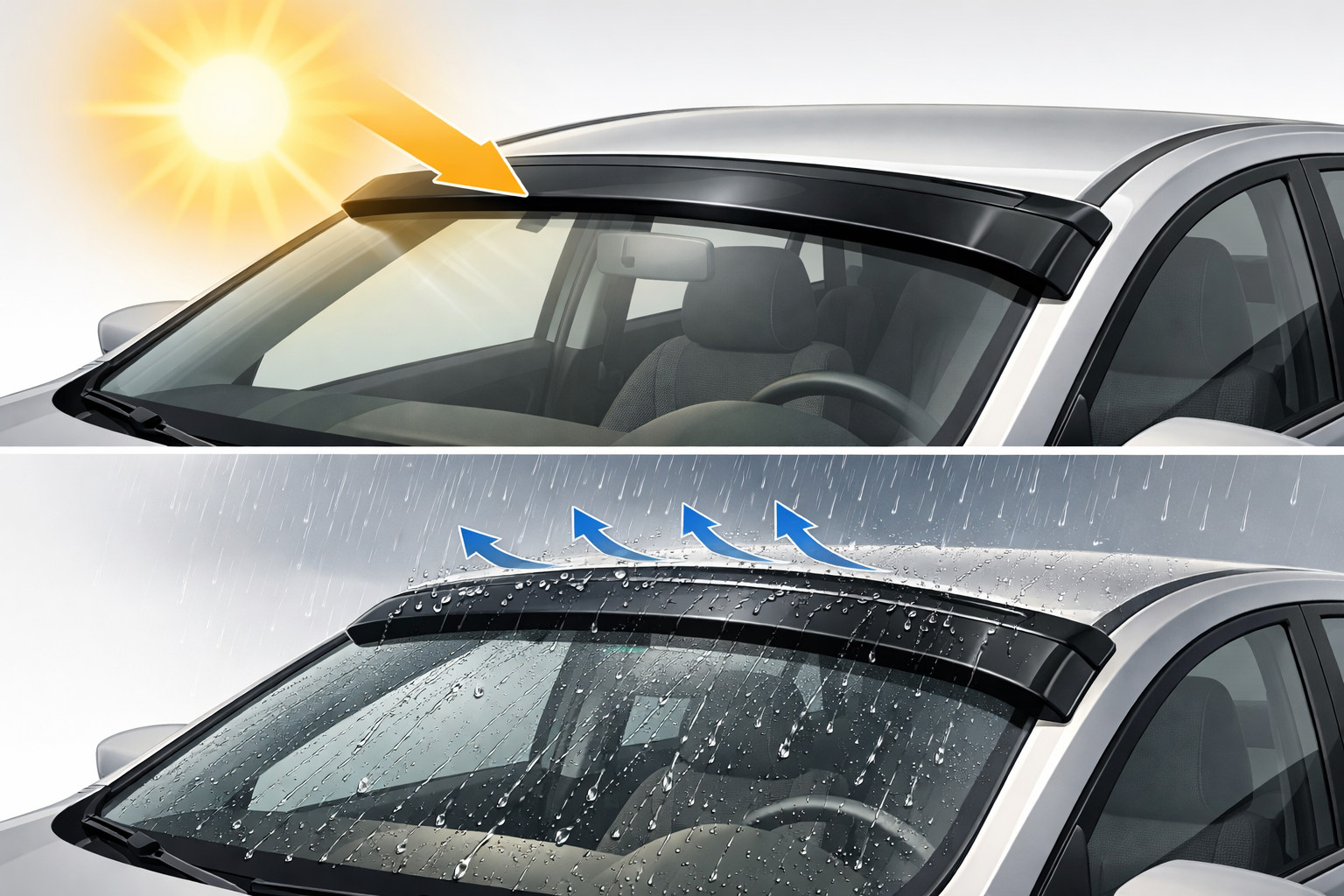 ¿Merece la pena un deflector de parabrisas por el sol y la lluvia?