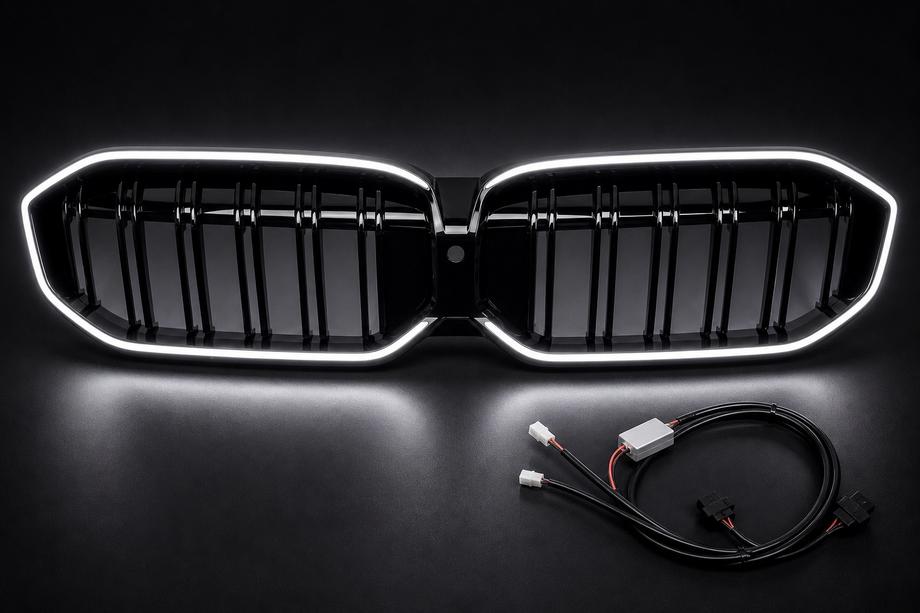 BMW 3 Series G20/G21 2018- Riñones LED M-Look (2022+, negro brillo) Foto 5