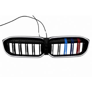 Riñones de parrilla M-Color LED (2022+, negro brillo) BMW 3 Series G20/G21 2018- foto 2