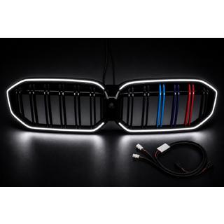 Riñones de parrilla M-Color LED (2022+, negro brillo) BMW 3 Series G20/G21 2018- foto 4