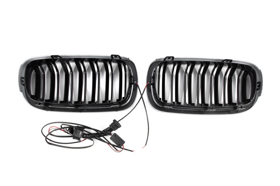 BMW X5 F15 2013-2018 Riñones M-Look LED (Negro Brillante) Foto 10