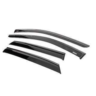 Deflectores de viento de ventanilla con moldura negra Niken Luxury (4 uds) Nissan Qashqai 2021- foto 2