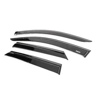 Deflectores de viento de ventanilla con moldura negra Niken Luxury (4 uds) Peugeot 3008 2016-2023 foto 2