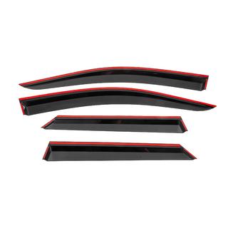Deflectores de viento de ventanilla con moldura negra Niken Luxury (4 uds) Peugeot 3008 2016-2023 foto 4