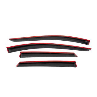 Deflectores de viento de ventanilla con moldura negra Niken Luxury (4 uds) Seat Leon 2013-2020 foto 4