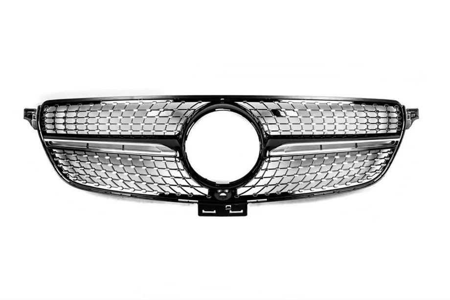Mercedes GLE/ML class W166 2011-2018 Outlet Parrilla tuning Diamond Black (GLE) Con soporte para cámara Foto 1