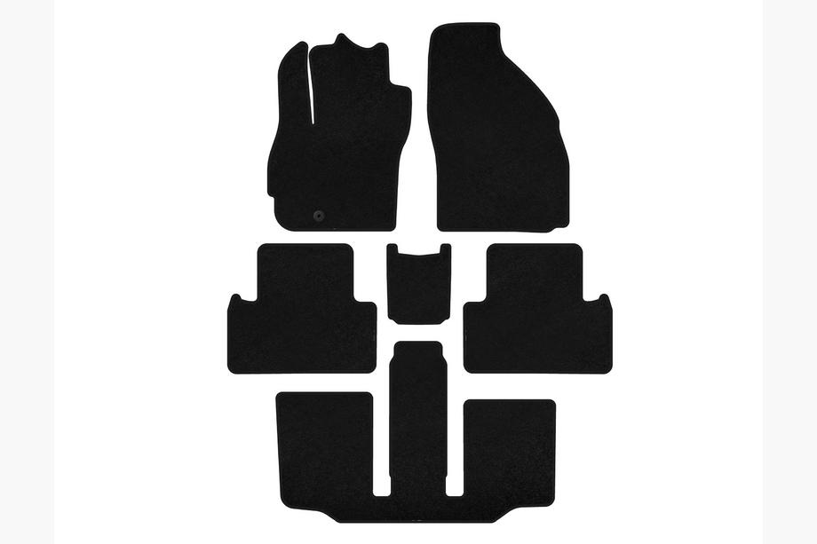 Mazda 5 2005-2009 Alfombrillas de tela Deluxe (3 filas, 7 plazas, negro) Foto 1