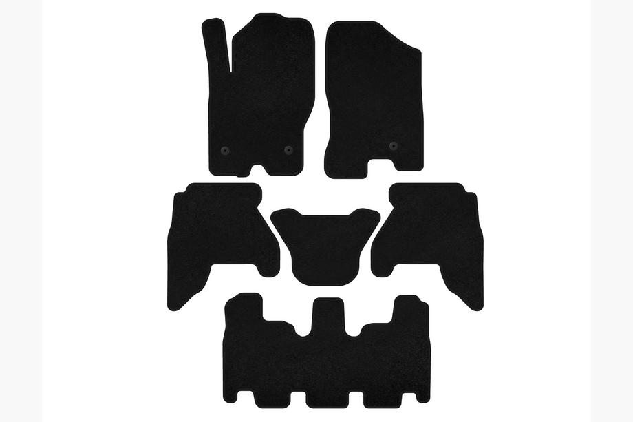 Nissan Pathfinder R51 2005-2014 Alfombrillas textiles Deluxe V1 (3 filas, Negro, 2010-2014) Foto 1