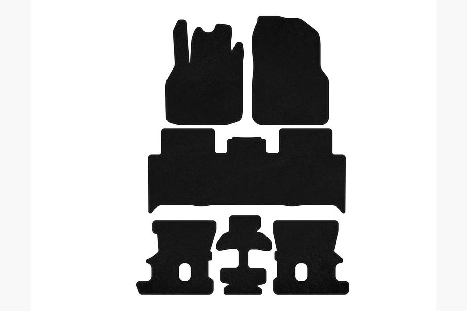 Renault Scenic/Grand 2003-2009 Alfombrillas de tela Deluxe (3 filas, Negro) Foto 1