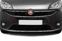 Fiat Doblo II 2010-2022 Moldura alrededor de la parrilla inferior (2015↗, acero inoxidable) foto 1